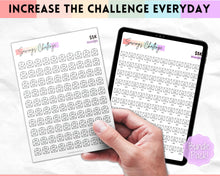 Load image into Gallery viewer, 5k Envelope Challenge, 5000 Savings Tracker Printable, 100 Envelopes Save, Budget Cash Envelope, 100 day challenge, Money Saving Finance | Pastel Rainbow
