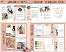 Load image into Gallery viewer, 60+ WORKSHEET Template Bundle! Canva Workbook Templates, eBook, Lead Magnet, Coaches, Opt In, Charts, Checklists, Planners, Webinar, Challenges | Natural Brown
