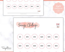 Load image into Gallery viewer, 1000 Savings Challenge, 1k Saving Tracker Printable | 30 day, Cash Envelopes to Save Money &amp; Budget | Pink

