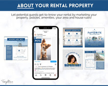 Load image into Gallery viewer, AIRBNB Instagram Templates | Editable Social Media Posts on Canva | Lovelo Navy
