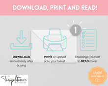 Load image into Gallery viewer, 100 Book Challenge Printable | Reading Challenge BUNDLE, Adult &amp; Kids Reading Log &amp; Book Tracker | Sky Colorful
