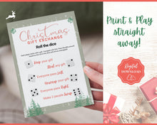 Load image into Gallery viewer, Christmas Roll The Dice Game | Holiday Xmas Party Game Printables for the Family | Green
