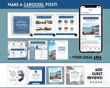 Load image into Gallery viewer, AIRBNB Instagram Templates | Editable Social Media Posts on Canva | Lovelo Navy
