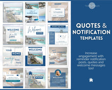 Load image into Gallery viewer, AIRBNB Instagram Templates | Editable Social Media Posts on Canva | Lovelo Navy
