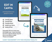 Load image into Gallery viewer, AIRBNB Instagram Templates | Editable Social Media Posts on Canva | Lovelo Navy
