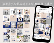 Load image into Gallery viewer, 65 REAL ESTATE Instagram Templates. Editable Realtor Canva Template Pack. Instagram Square Posts. Marketing Graphics, Social Media IG
