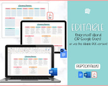 Load image into Gallery viewer, Editable Cleaning Schedule &amp; Housekeeping Checklist for House Chores | Colorful Sky Bundle
