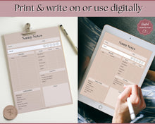 Load image into Gallery viewer, Nanny Schedule, Notes &amp; Report Template for Baby | Babysitter Info Hiring Guide, Nanny Checklist &amp; Planner, Baby Daily Log | Lux
