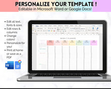 Load image into Gallery viewer, Weekly Hourly Planner - EDITABLE Weekly Schedule &amp; Daily Planner | Colorful Undated Planner, 2023 Weekly Organizer, To Do List Printable | Pastel Rainbow
