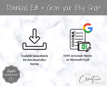Load image into Gallery viewer, Etsy Fee and Profit Calculator | Pricing Spreadsheet for Small Business &amp; Etsy Sellers | Mono

