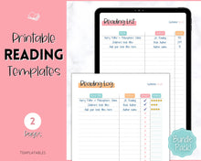 Load image into Gallery viewer, Reading Log Printable for Kids | Reading List, Summer Reading Challenge &amp; Book Tracker | Colorful Sky
