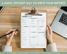 Load image into Gallery viewer, Nurse Report Sheet Bundle | ICU Report, Med Surg Report, Nurse Brain Sheet &amp; Sbar Nurse Report
