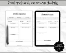Load image into Gallery viewer, Pharmacology Nursing Template Printable | Pharmacology Study Guide, Notes &amp; Flash Cards | Mono
