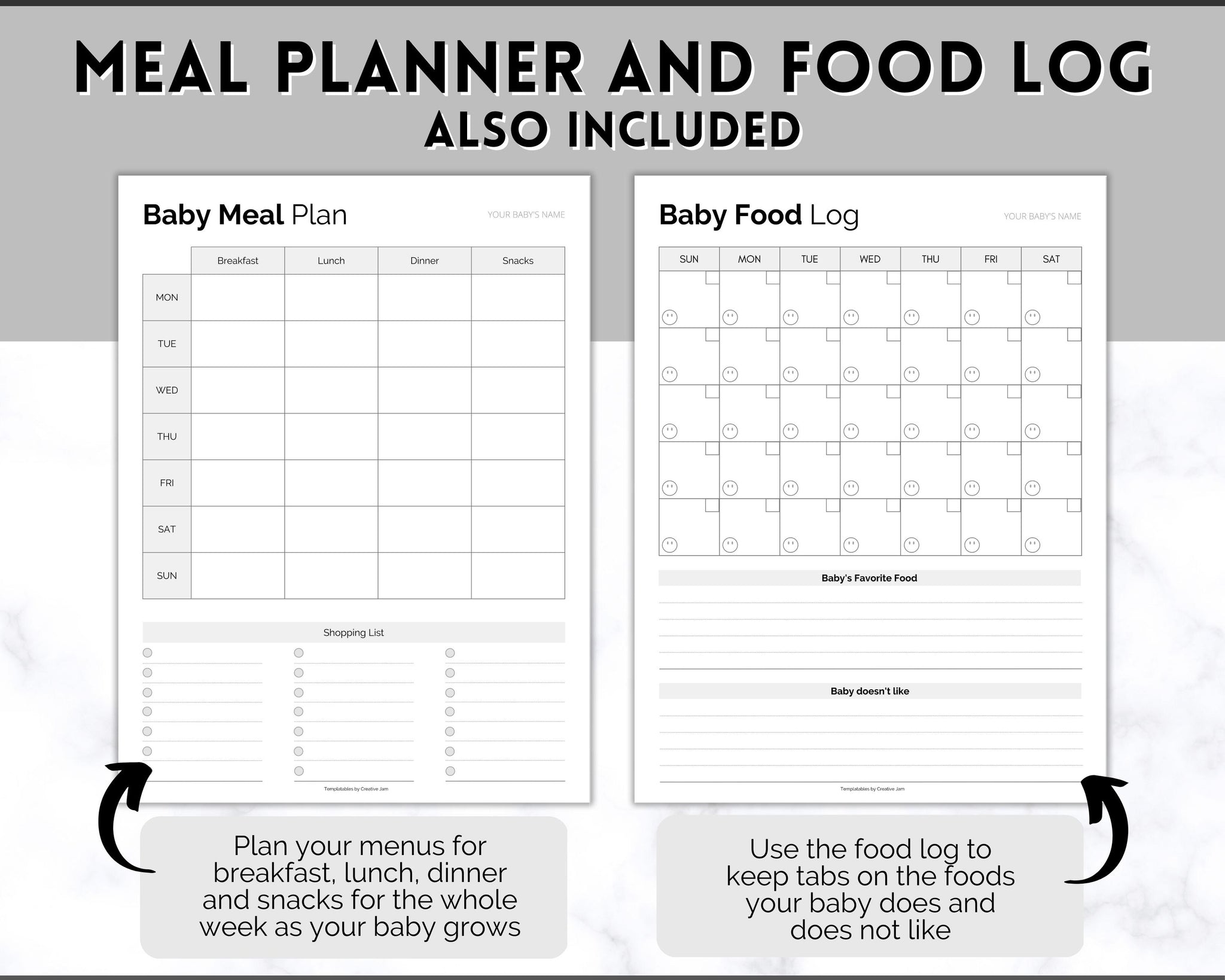 Baby Food Tracker, Babys First Food Checklist, Solids Tracker, Baby Food  Log, Baby Food Diary, Printable Planner, A4 A5, Letter, PDF 