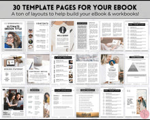 Load image into Gallery viewer, 30+ eBook Essentials Template Canva | Workbook, Worksheets &amp; Lead Magnet for Coaches &amp; Bloggers | Brit Mono
