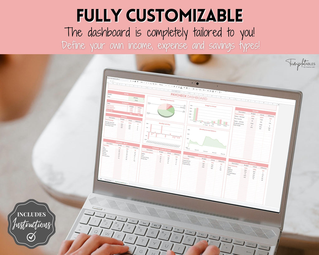 Red Spreadsheet Google Sheets Paycheck Budget Spreadsheet | Biweekly Budget - Red
