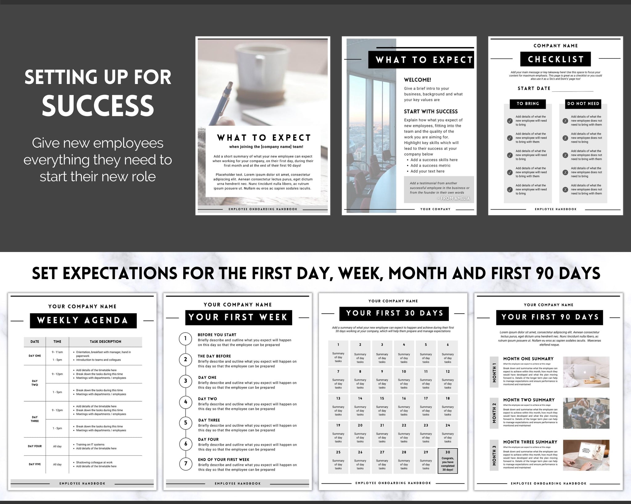 Employee Onboarding Handbook Template New Hire Packet