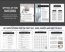 Load image into Gallery viewer, Employee Onboarding Handbook Template | New Hire Welcome Packet &amp; New Hire Checklist | Editable eBook Canva Template | Mono
