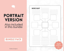 Load image into Gallery viewer, Mind Map Printable Templates | Brain Dump &amp; Brainstorm Study Guide Templates
