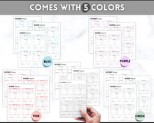 Load image into Gallery viewer, 4 Patient Nurse Report Sheet to Organize your Shifts | Nurse Brain Sheet, ICU Nurse Report Patient Assessment Template | Mono
