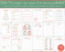 Load image into Gallery viewer, 35pg Christmas Planner Printable | Complete Xmas Holiday Planner &amp; Organizer
