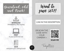 Load image into Gallery viewer, Sinking Funds Tracker BUNDLE | Printable Savings, Budget &amp; Finance Trackers | Mono Swash
