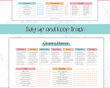 Load image into Gallery viewer, Editable Cleaning Schedule &amp; Housekeeping Checklist for House Chores | Colorful Sky Bundle
