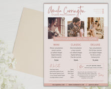 Load and play video in Gallery viewer, Photography Pricing Guide Template | Wedding Photography Pricing List Templates | Nude Mono
