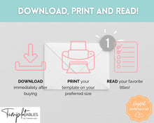 Load image into Gallery viewer, Reading Log Printable for Kids | Reading List, Summer Reading Challenge &amp; Book Tracker | Colorful Sky
