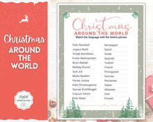 Load image into Gallery viewer, Christmas Around the World Game | Holiday Xmas Party Game Printables for the Family | Green
