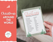 Load image into Gallery viewer, Christmas Around the World Game | Holiday Xmas Party Game Printables for the Family | Green
