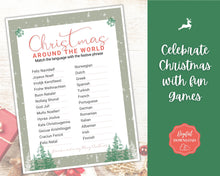Load image into Gallery viewer, Christmas Around the World Game | Holiday Xmas Party Game Printables for the Family | Green
