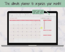 Load and play video in Gallery viewer, EDITABLE Monthly Calendar Planner Template | Google Sheets &amp; Excel Automated To Do List Spreadsheet | Green
