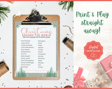 Load image into Gallery viewer, Christmas Around the World Game | Holiday Xmas Party Game Printables for the Family | Green
