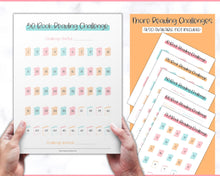 Load image into Gallery viewer, 50 Book Challenge Printable | Reading Challenge BUNDLE, Adult &amp; Kids Reading Log &amp; Book Tracker | Sky Colorful
