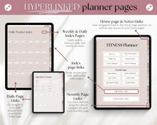 Load image into Gallery viewer, UNDATED Digital Fitness Planner | iPad GoodNotes Fitness Journal, Weight Loss Tracker &amp; Workout Planner | Lux
