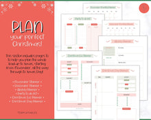 Load image into Gallery viewer, 35pg Christmas Planner Printable | Complete Xmas Holiday Planner &amp; Organizer
