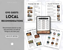 Load image into Gallery viewer, Airbnb Welcome Book Template | Editable Canva Welcome Guide for Vacation Rentals | Mono
