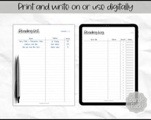 Load image into Gallery viewer, Reading Log Printable for Kids | Reading List, Summer Reading Challenge &amp; Book Tracker | Mono

