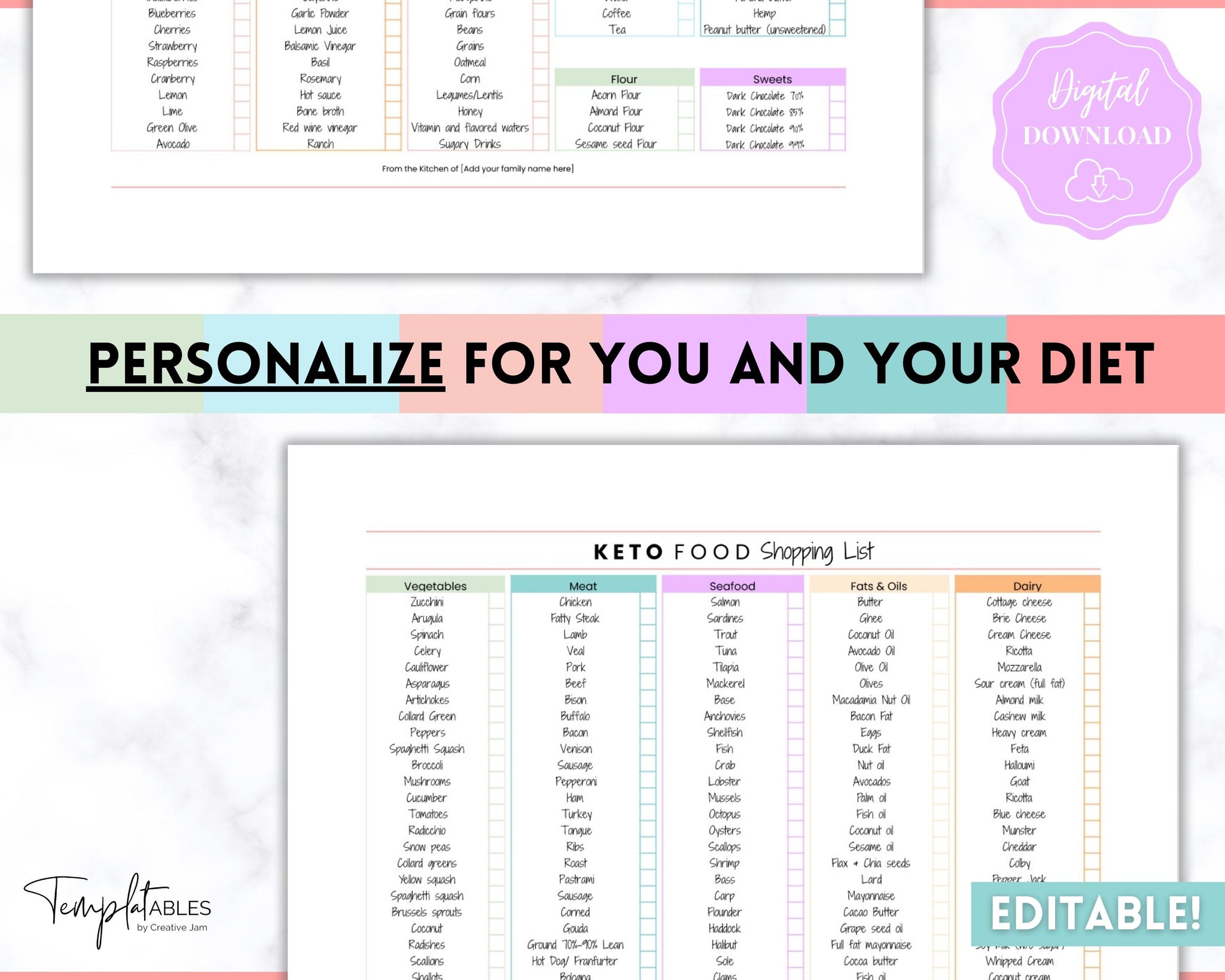 Snack List Fillable Snack List Template