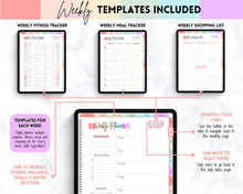 Load image into Gallery viewer, UNDATED Ultimate Digital Life Planner | GoodNotes Digital iPad Fitness, Budget, Wellness, Goals Planner | Pastel Rainbow
