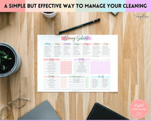 Load image into Gallery viewer, Editable Cleaning Schedule &amp; Housekeeping Checklist for House Chores | Pastel Rainbow Bundle
