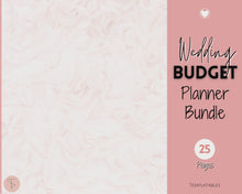 Load and play video in Gallery viewer, Wedding Budget Planner Printable Bundle | Wedding Checklist &amp; Budget Tracker | Pink
