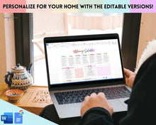 Load image into Gallery viewer, Editable Cleaning Schedule &amp; Housekeeping Checklist for House Chores | Pastel Rainbow Bundle
