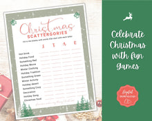 Load image into Gallery viewer, Christmas SCATTERGORIES Game | Holiday Xmas Party Game Printables for the Family | Green
