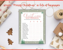 Load image into Gallery viewer, Christmas SCATTERGORIES Game | Holiday Xmas Party Game Printables for the Family | Green
