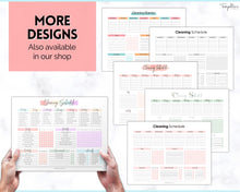 Load image into Gallery viewer, Editable Cleaning Schedule &amp; Housekeeping Checklist for House Chores | Pastel Rainbow Bundle
