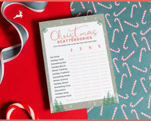 Load image into Gallery viewer, Christmas SCATTERGORIES Game | Holiday Xmas Party Game Printables for the Family | Green
