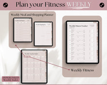 Load image into Gallery viewer, UNDATED Digital Fitness Planner | iPad GoodNotes Fitness Journal, Weight Loss Tracker &amp; Workout Planner | Lux
