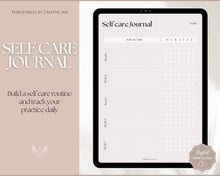 Load image into Gallery viewer, Self Care Planner &amp; Wellness Journal BUNDLE | Printable Selfcare Tracker Checklist, Wellbeing, Mindfulness &amp; Health Planners | Lux
